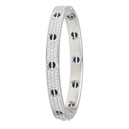[⭐Sparkve]LOVE BRACELET 6.1MM DIAMOND-PAVED CERAMIC