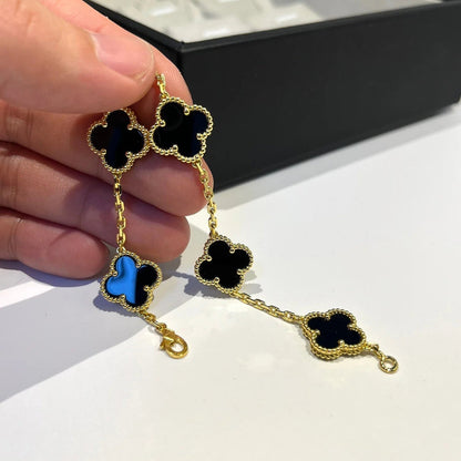 [⭐Sparkve] CLOVER 5 MOTIF ONYXS BRACELET COLLECTION