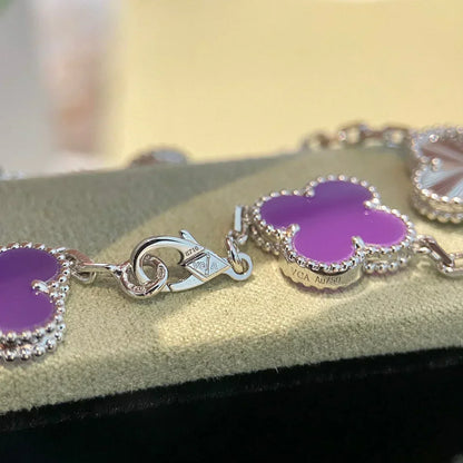 [⭐Sparkve] CLOVER 5 MOTIF VIOLET BRACELET COLLECTION