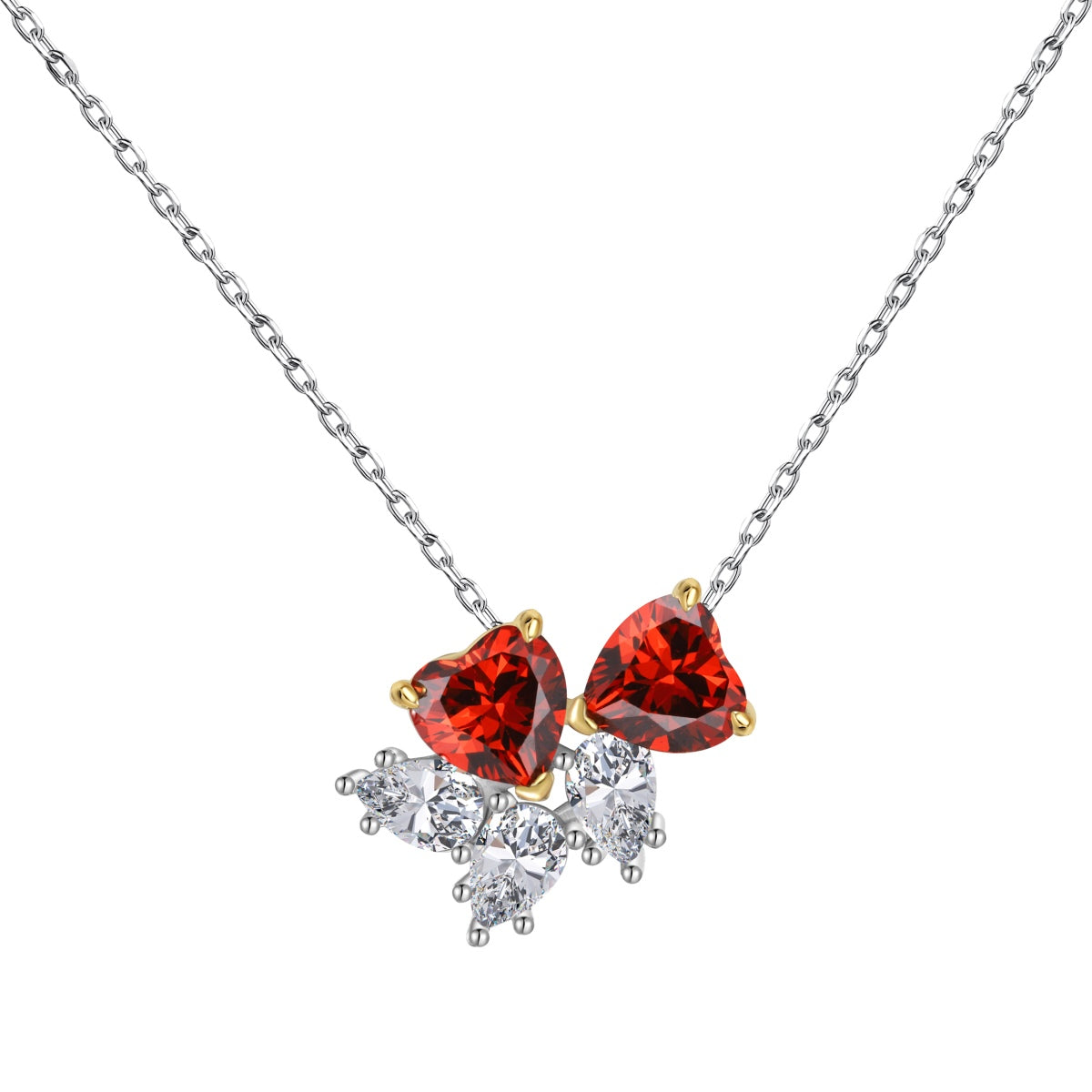 [⭐Sparkve Jewelry]Dainty Red Heart Necklace