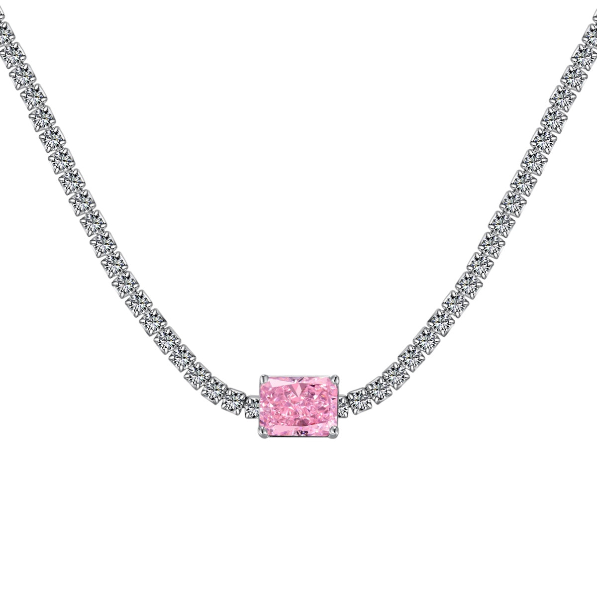 [⭐Sparkve Jewelry]2.0 carat Ornate Emerald Cut Necklace