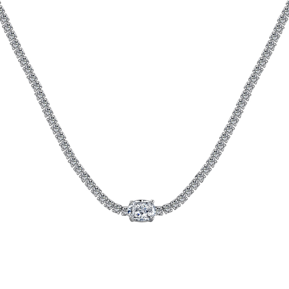 [⭐Sparkve Jewelry]1.0 Carat Shining Oval Cut Necklace