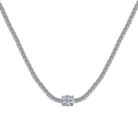 [⭐Sparkve Jewelry]1.0 Carat Shining Oval Cut Necklace