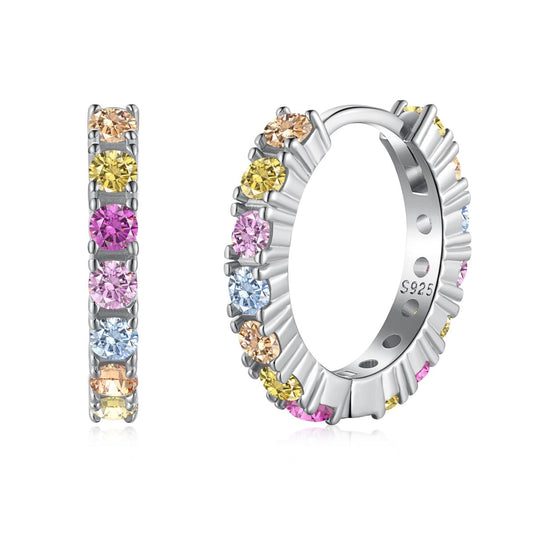[⭐Sparkve Jewelry]Radiant Colorful Round Cut Earrings
