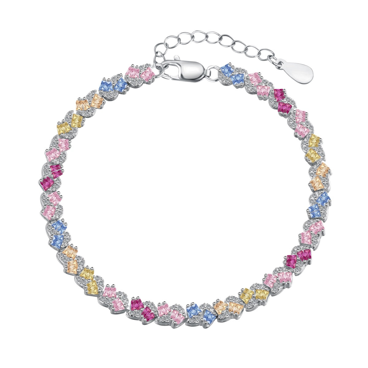 [⭐Sparkve Jewelry]Ornate Colorful Flower Shape Party Bracelet