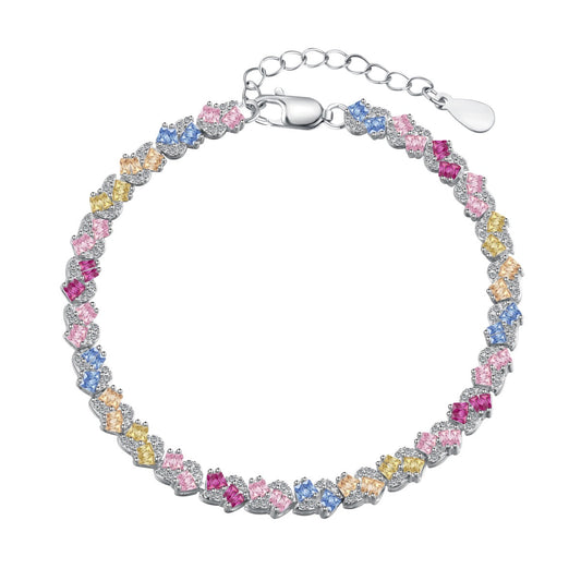 [⭐Sparkve Jewelry]Ornate Colorful Flower Shape Party Bracelet