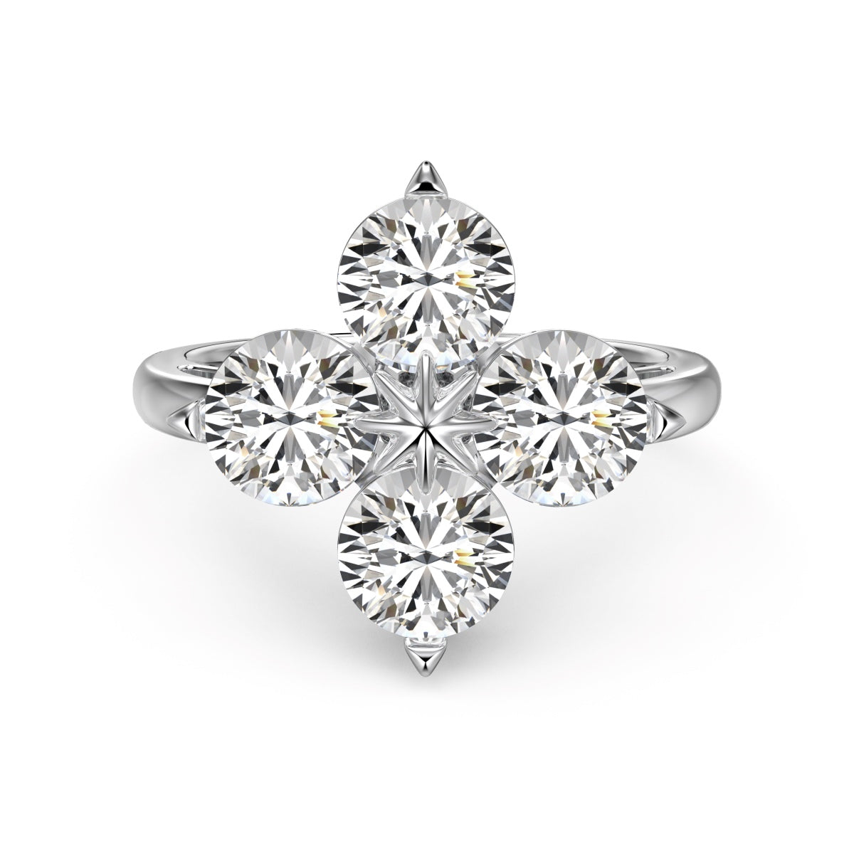 [⭐Sparkve Jewelry]Four-Leaf Clover Eight-Pointed Star Ring