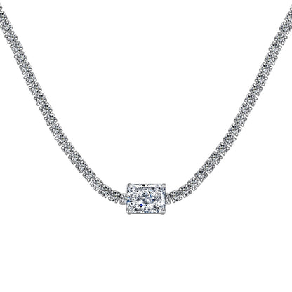 [⭐Sparkve Jewelry]2.0 carat Ornate Emerald Cut Necklace