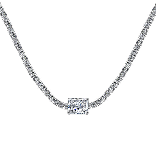 [⭐Sparkve Jewelry]2.0 carat Ornate Emerald Cut Necklace
