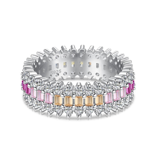 [⭐Sparkve Jewelry]Ornate Colorful Radiant Cut Daily Ring