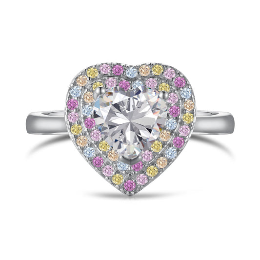 [⭐Sparkve Jewelry]Delicate Ebullient Heart Shape Wedding Ring