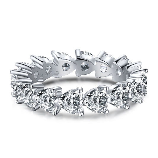 [⭐Sparkve Jewelry]0.25 Carat Radiant Romance Heart Cut Lover Ring