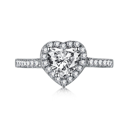 [⭐Sparkve Jewelry]Eternity Splashy Romantic Heart Shape Lover Ring