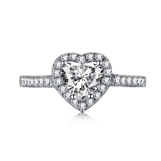 [⭐Sparkve Jewelry]Eternity Splashy Romantic Heart Shape Lover Ring