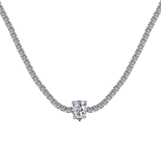 [⭐Sparkve Jewelry]1.0 carat Unique Pear Cut Tennis Necklace