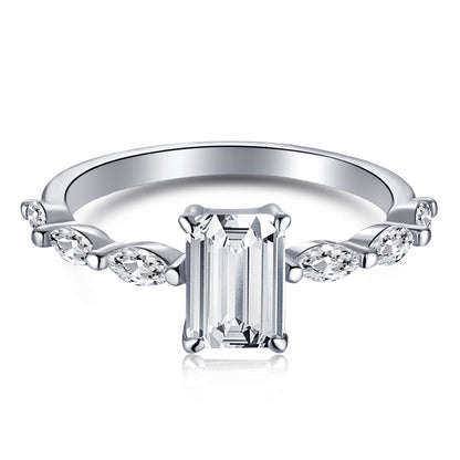 [⭐Sparkve Jewelry]1.0 Carat Dainty Resplendent Radiant Cut Daily Ring