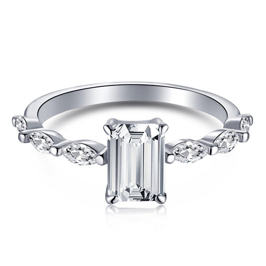 [⭐Sparkve Jewelry]1.0 Carat Dainty Resplendent Radiant Cut Daily Ring