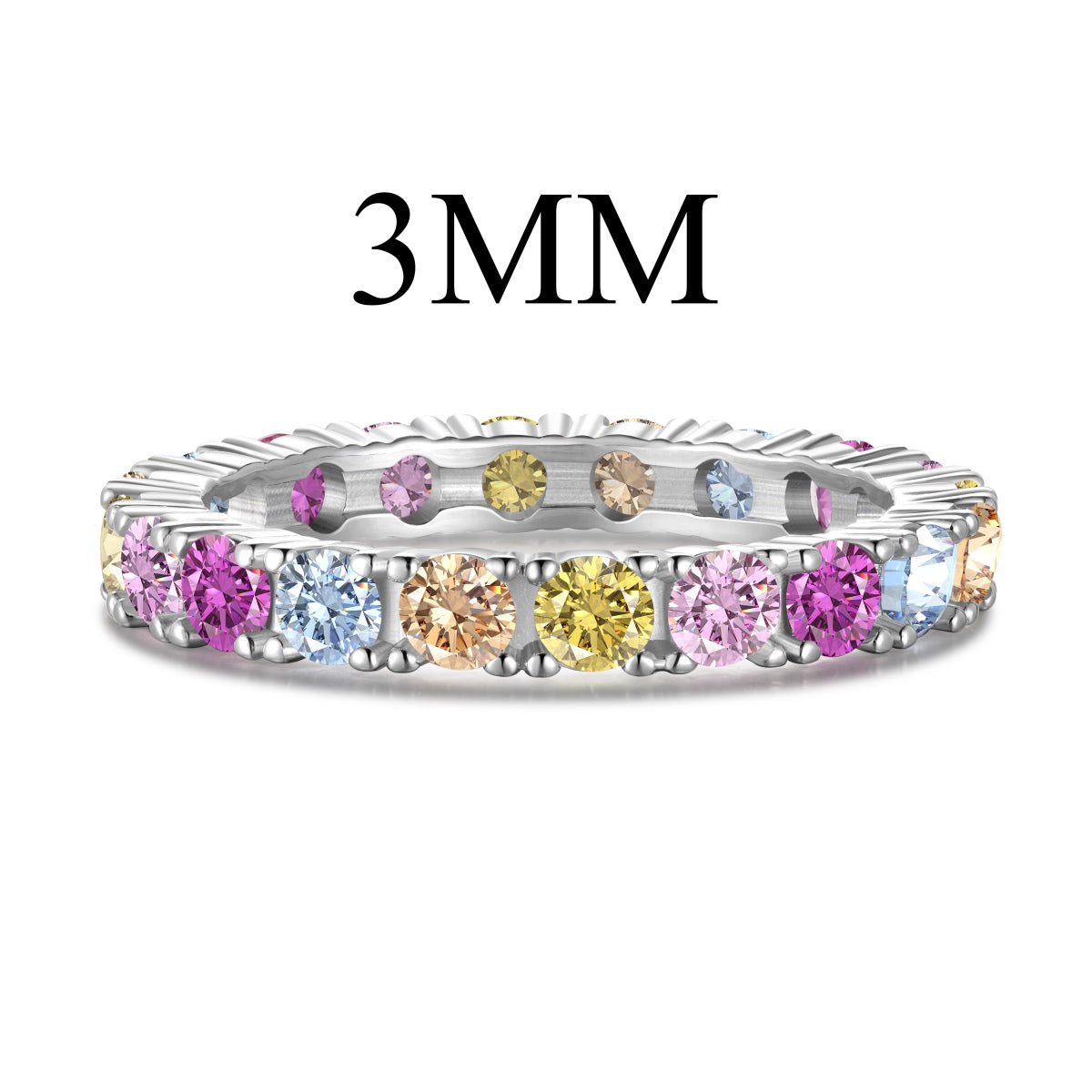 [⭐Sparkve Jewelry]Dazzling Lustrous Round Cut Tennis Ring