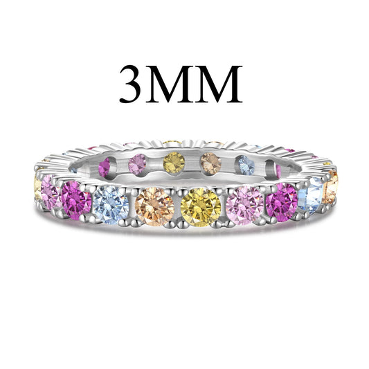 [⭐Sparkve Jewelry]Dazzling Lustrous Round Cut Tennis Ring