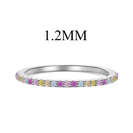 [⭐Sparkve Jewelry]Ornate Colorful Round Cut Tennis Ring