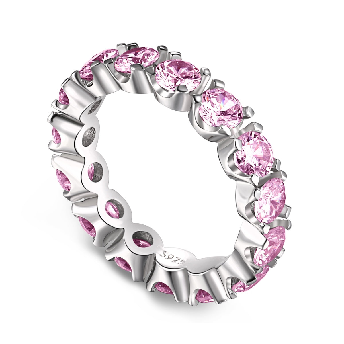 [⭐Sparkve Jewelry]Eternity Round Cut Tennis Ring