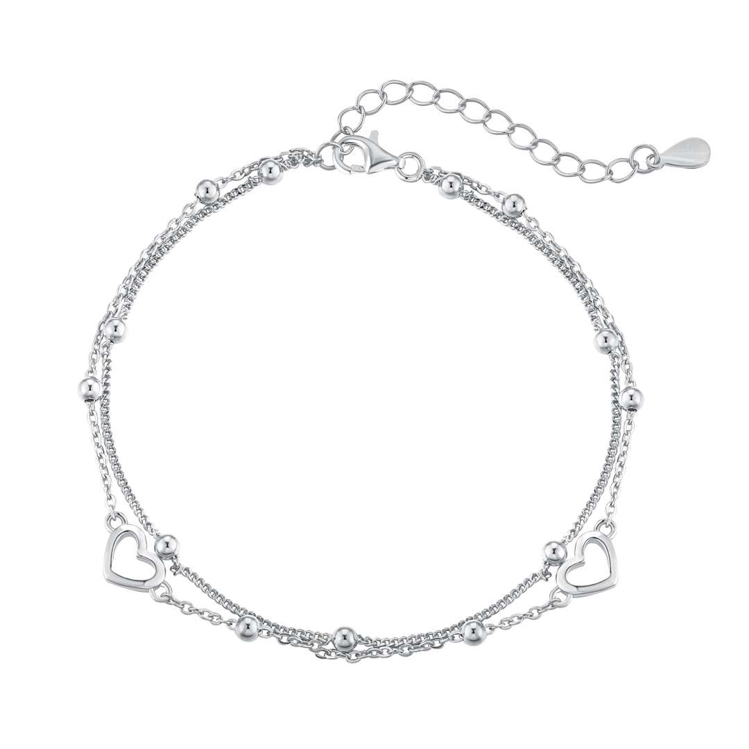 [⭐Sparkve Jewelry]Dainty Double Layer Love Heart Bracelet