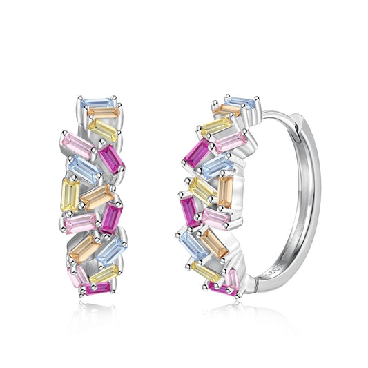 [⭐Sparkve Jewelry]Dazzling Colorful Emerald Cut Daily Earrings