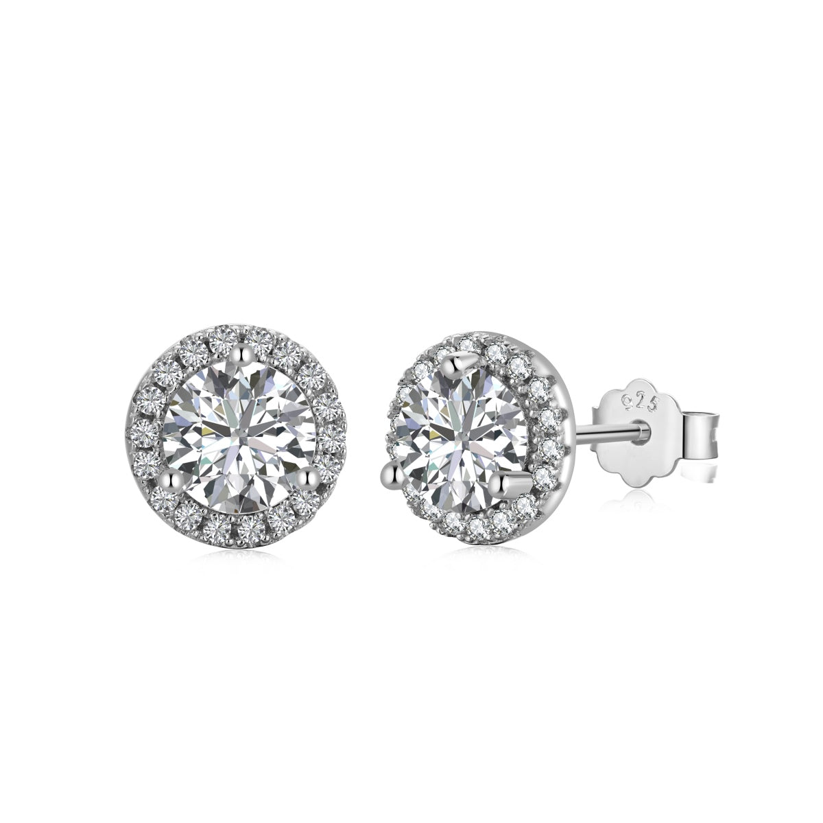 [⭐Sparkve Jewelry]Classic Princess Round Shape Earrings