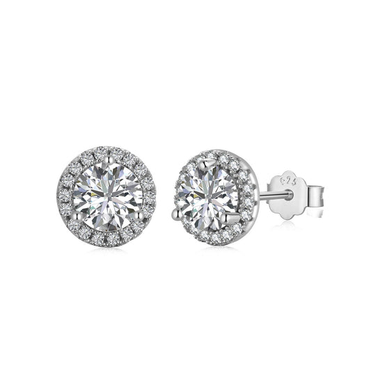 [⭐Sparkve Jewelry]Classic Princess Round Shape Earrings