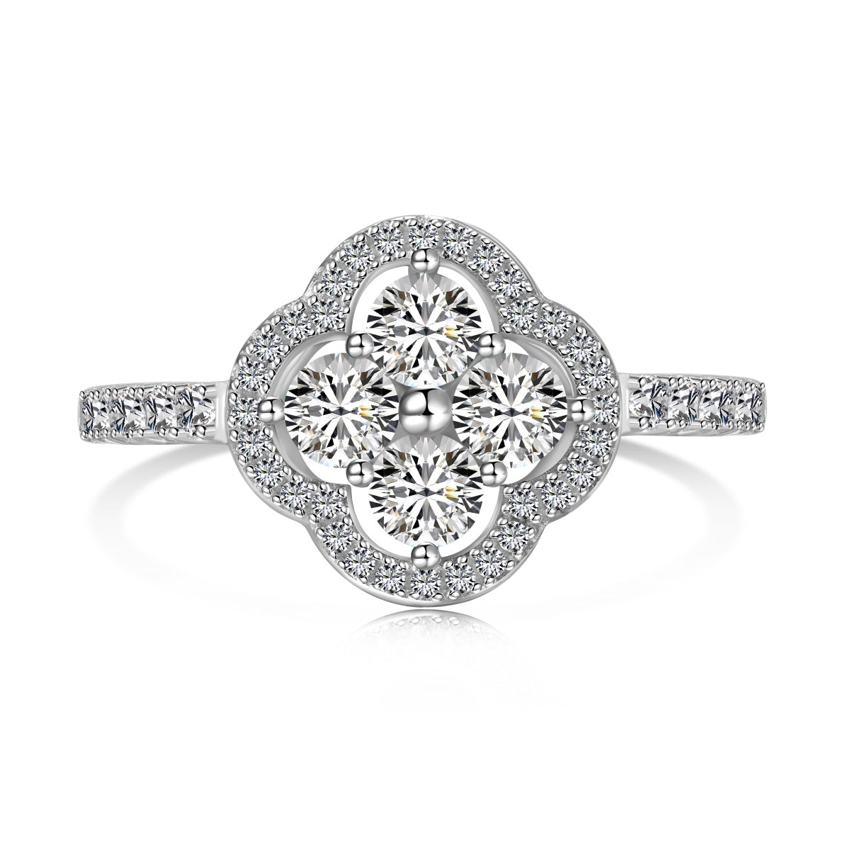 [⭐Sparkve Jewelry]Four Leaf Clover Flower Design Ring