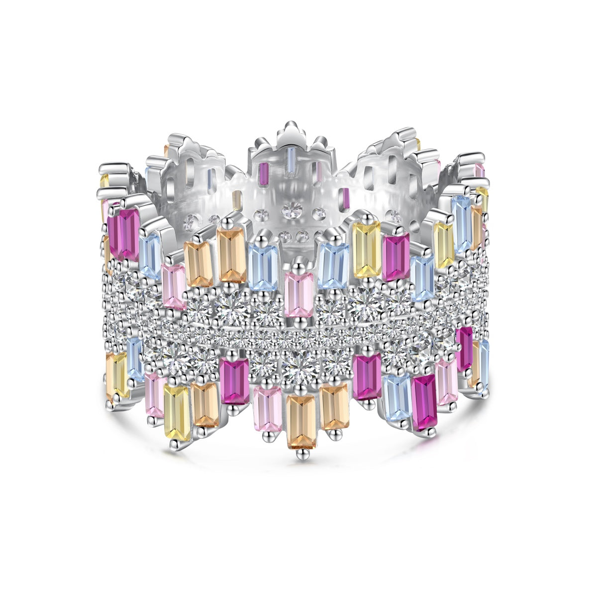 [⭐Sparkve Jewelry]Luxurious Colorful Radiant Cut Daily Ring