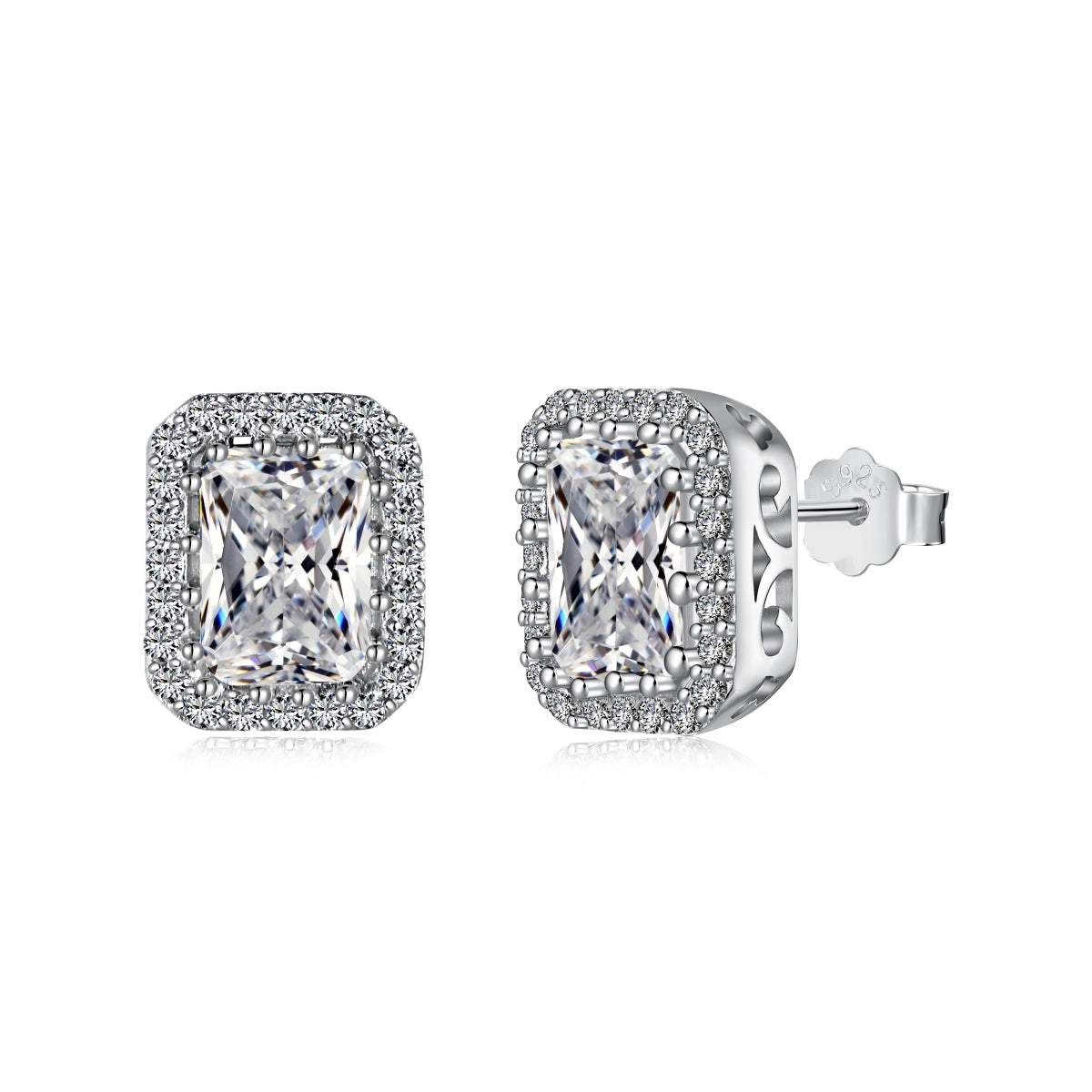 [⭐Sparkve Jewelry]1.0 Carat Luxurious Dainty Emerald Cut Daily Earrings