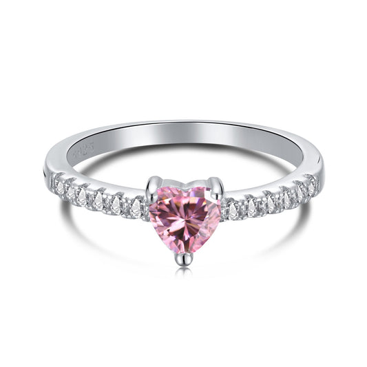 [⭐Sparkve Jewelry]0.5 Carat CaratEternity Charming Heart Shape Lover Ring