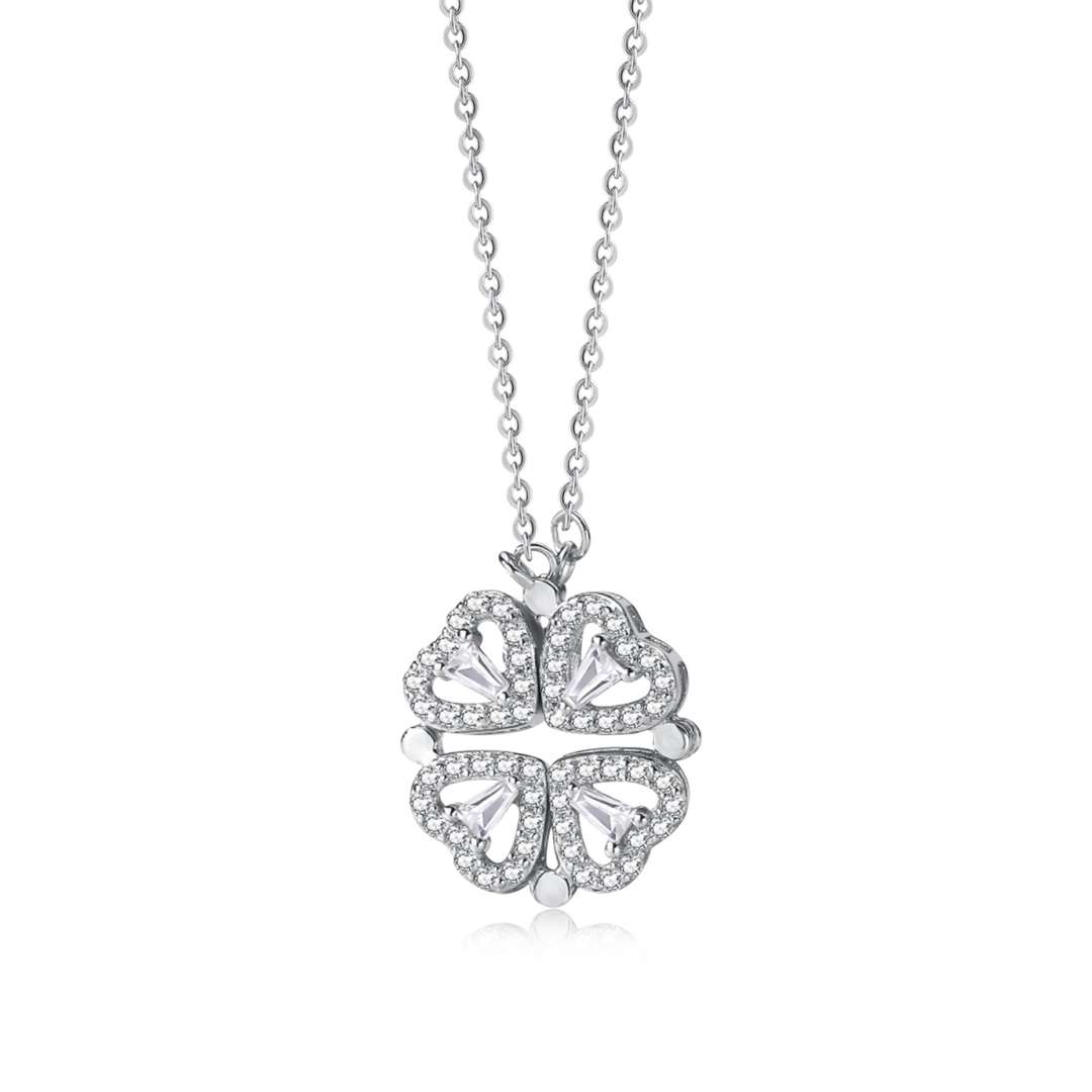 [⭐Sparkve Jewelry]Ornate Heart Cut Flower Shape Necklace