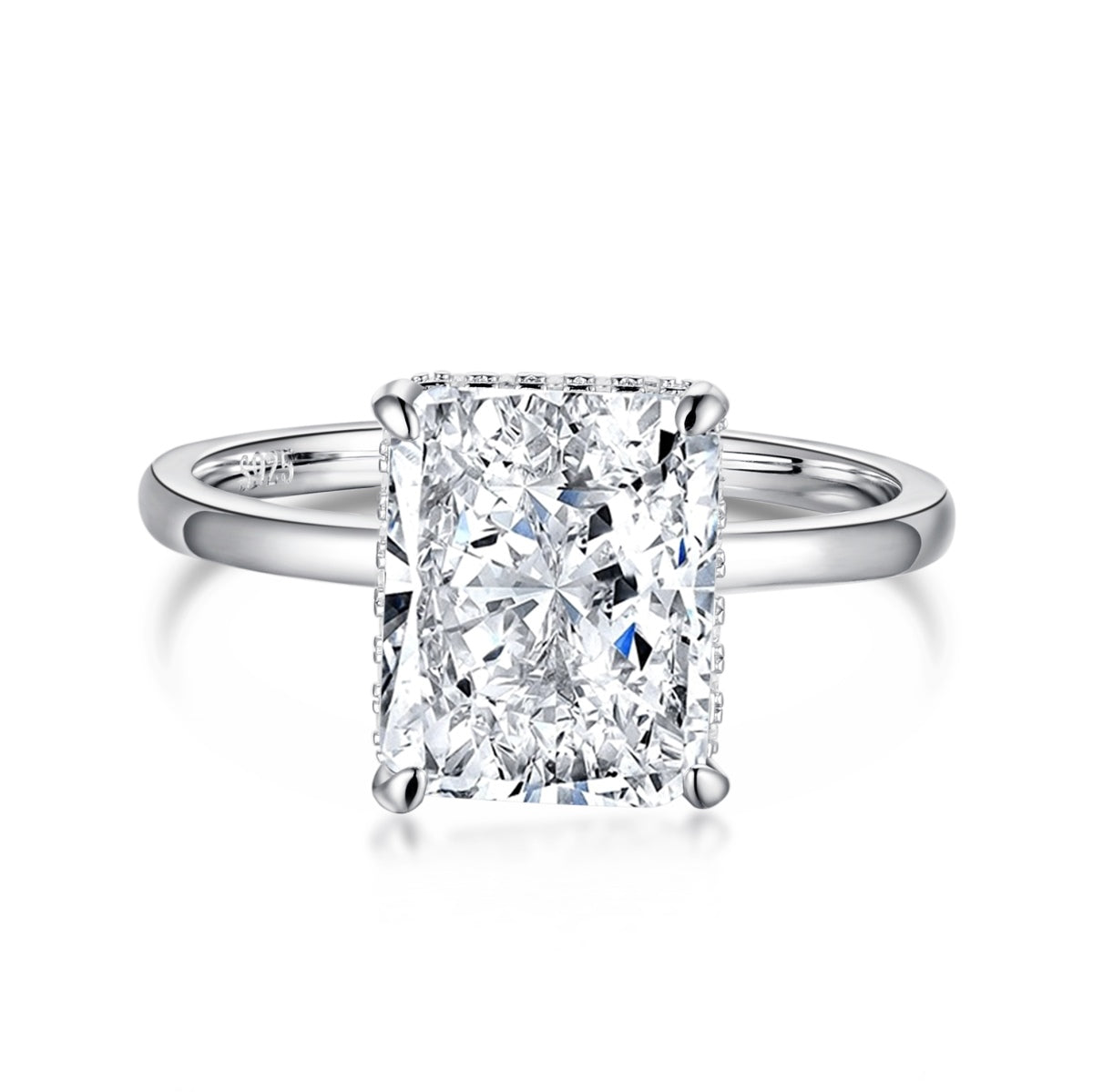 [⭐Sparkve Jewelry]4.0 Carat Ornate Enchanting Radiand Cut Banquet Ring