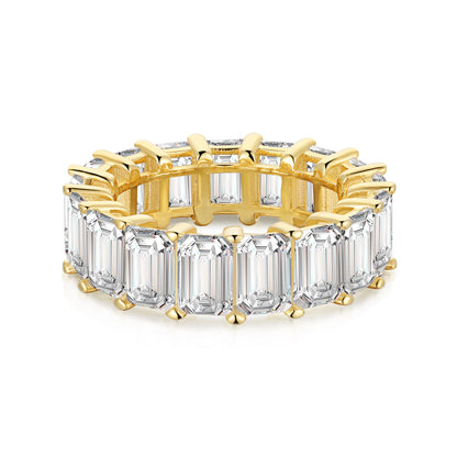 [⭐Sparkve Jewelry]0.75 Carat Elegant Emerald Cut Tennis Ring