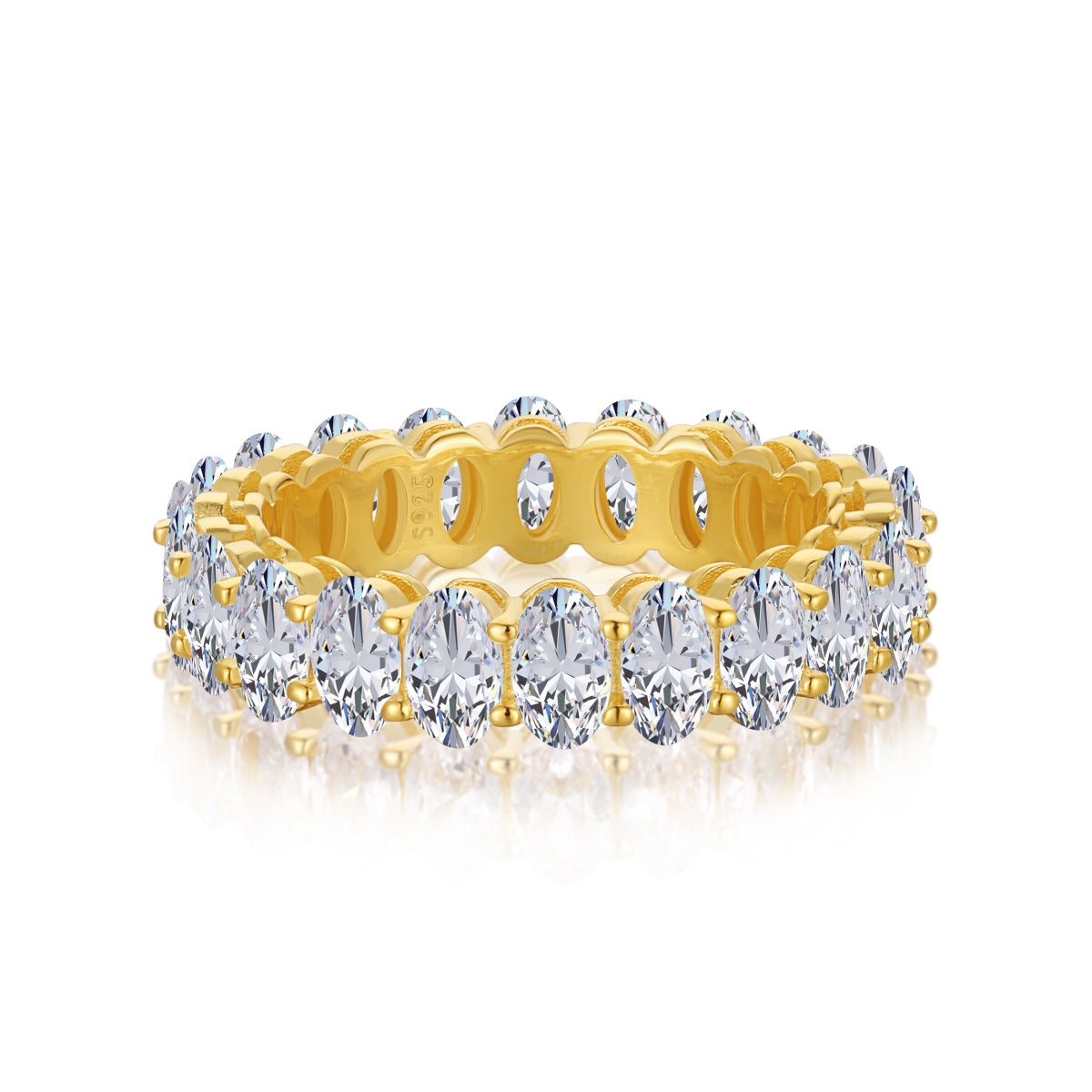 [⭐Sparkve Jewelry]Ornate Oval Cut Tennis Ring