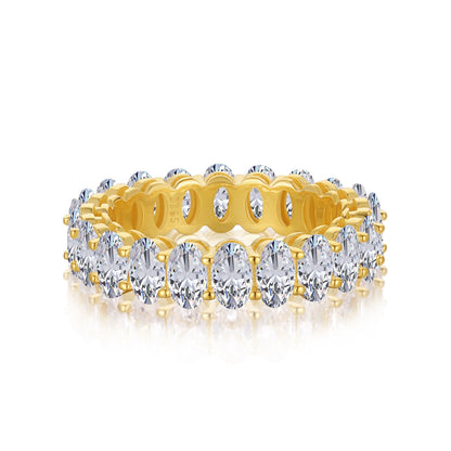 [⭐Sparkve Jewelry]Ornate Oval Cut Tennis Ring