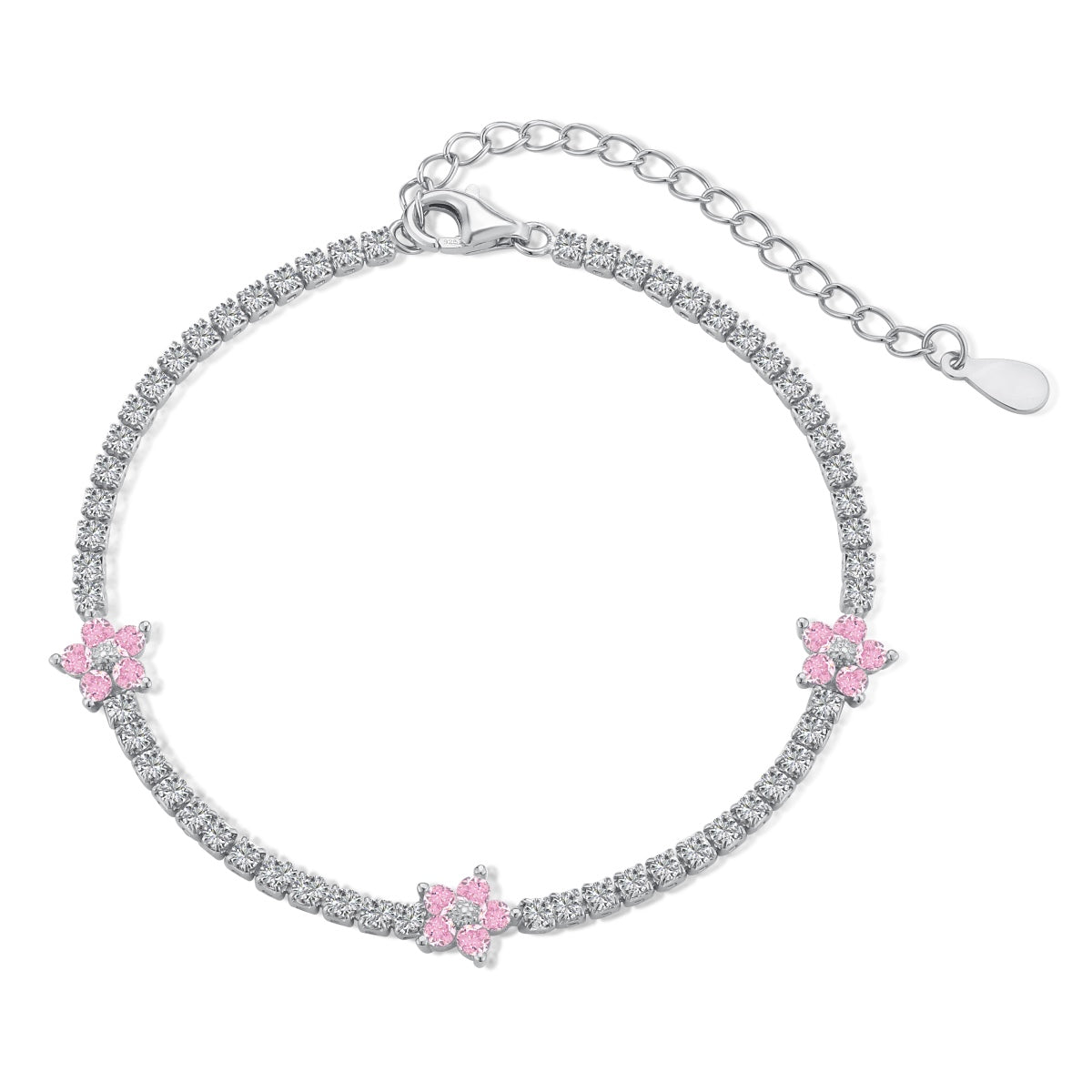 [⭐Sparkve Jewelry]⭐Sparkveling Flower Shape Tennis Bracelet