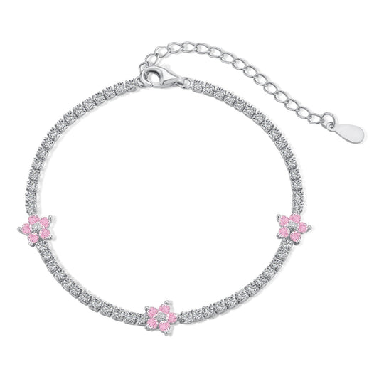 [⭐Sparkve Jewelry]⭐Sparkveling Flower Shape Tennis Bracelet