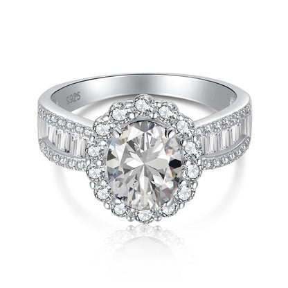 [⭐Sparkve Jewelry]1.5 Carat Dazzling Charming Oval Cut Banquet Ring