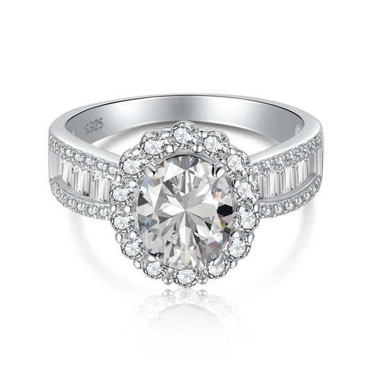 [⭐Sparkve Jewelry]1.5 Carat Dazzling Charming Oval Cut Banquet Ring
