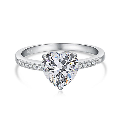 [⭐Sparkve Jewelry]2.0 Carat Dazzling Lustrous Heart Cut Lover Ring