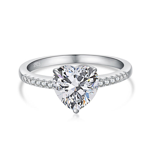 [⭐Sparkve Jewelry]2.0 Carat Dazzling Lustrous Heart Cut Lover Ring