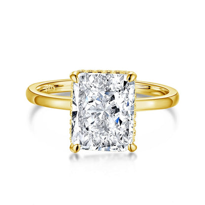 [⭐Sparkve Jewelry]4.0 Carat Ornate Enchanting Radiand Cut Banquet Ring
