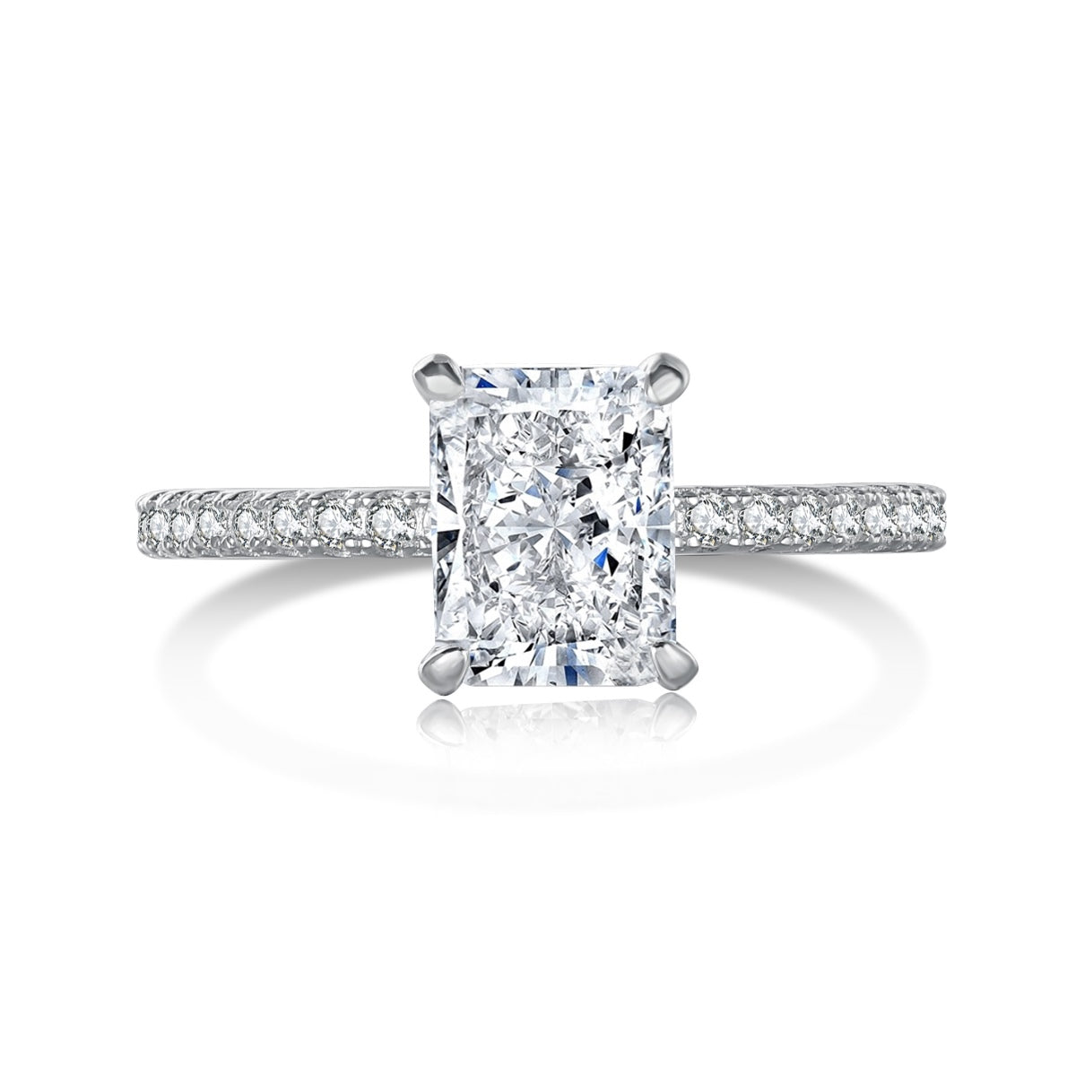 [⭐Sparkve Jewelry]2.0 Carat Dazzling ⭐Sparkveling Radiant Cut Party Ring