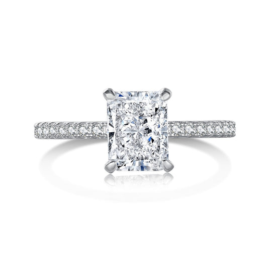 [⭐Sparkve Jewelry]2.0 Carat Dazzling ⭐Sparkveling Radiant Cut Party Ring