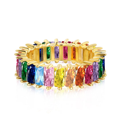 [⭐Sparkve Jewelry]Unique Colorful Radiant Cut RIng