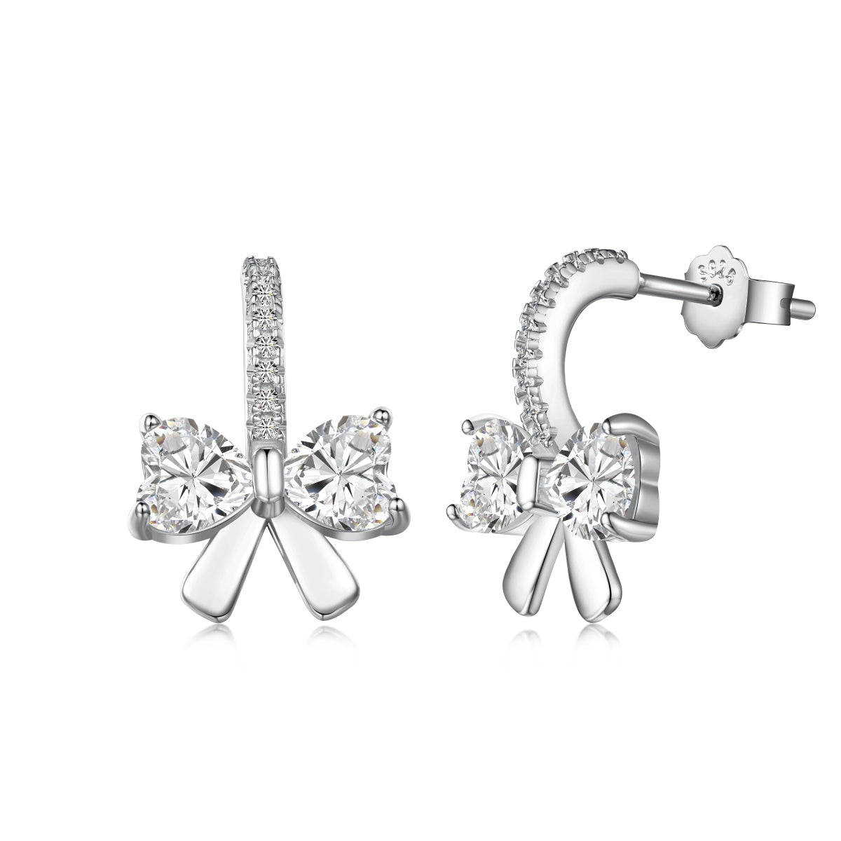 [⭐Sparkve Jewelry]Exquisite Earrings With Heart-Shaped Bow Design