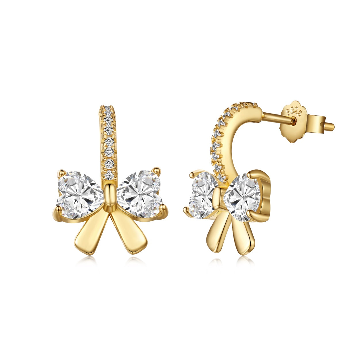 [⭐Sparkve Jewelry]Exquisite Earrings With Heart-Shaped Bow Design
